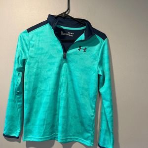* Girls Under Armour Green 1/4 Zip Pullover